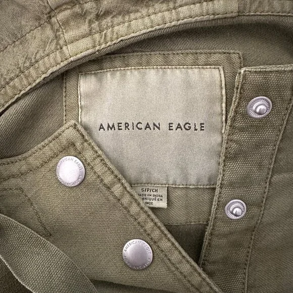 AE Cotton Popover Jacket | Olive | Small - Picture 6 of 6